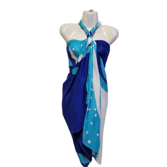 Womens Sarong Cotton Wrap Handpainted Batik Wrapskirt Beach Pareo Beachwear -NEW - Picture 5 of 5